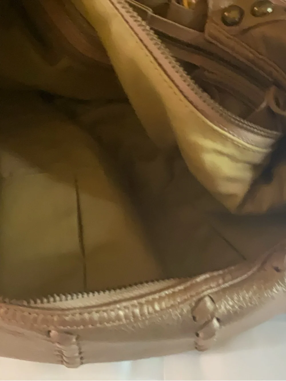 Bronze leather Isabella Fiori  Leather Hobo Shoulder Bag - Everyday Chic
